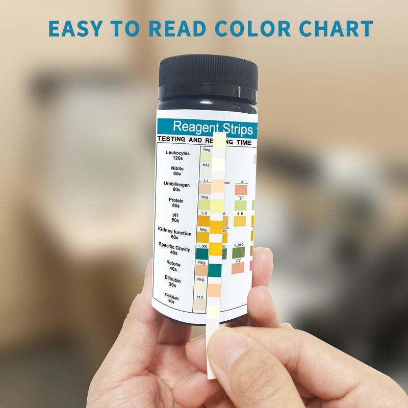 [Australia] - URS 10-in-1 Urine Test Strips 10 Parameters Testing UTI, Urinalysis for Ketosis, pH, Protein, Kidney and Liver Function, 100 CT 