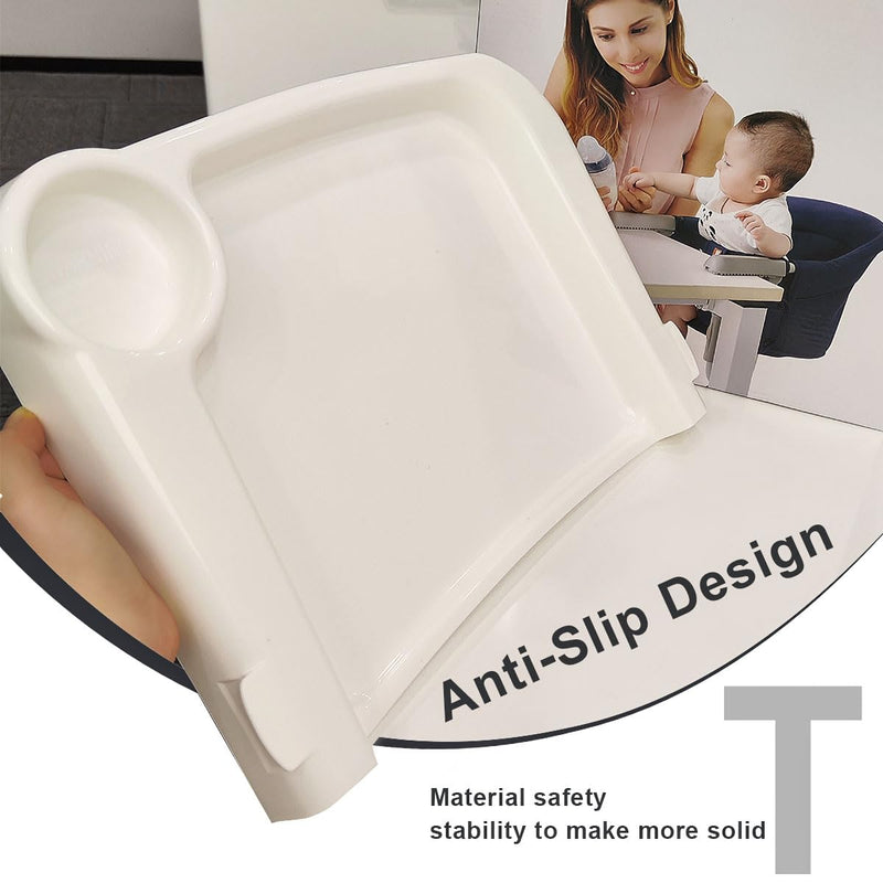 [Australia] - Fast Dining Tray, Indispensable Accessory for Hook on High Chair- Make Meal Easy for Child, Removable Dining Tray - Easy to Carry and Install, Non Slip/Space Saver/Reusable, White 