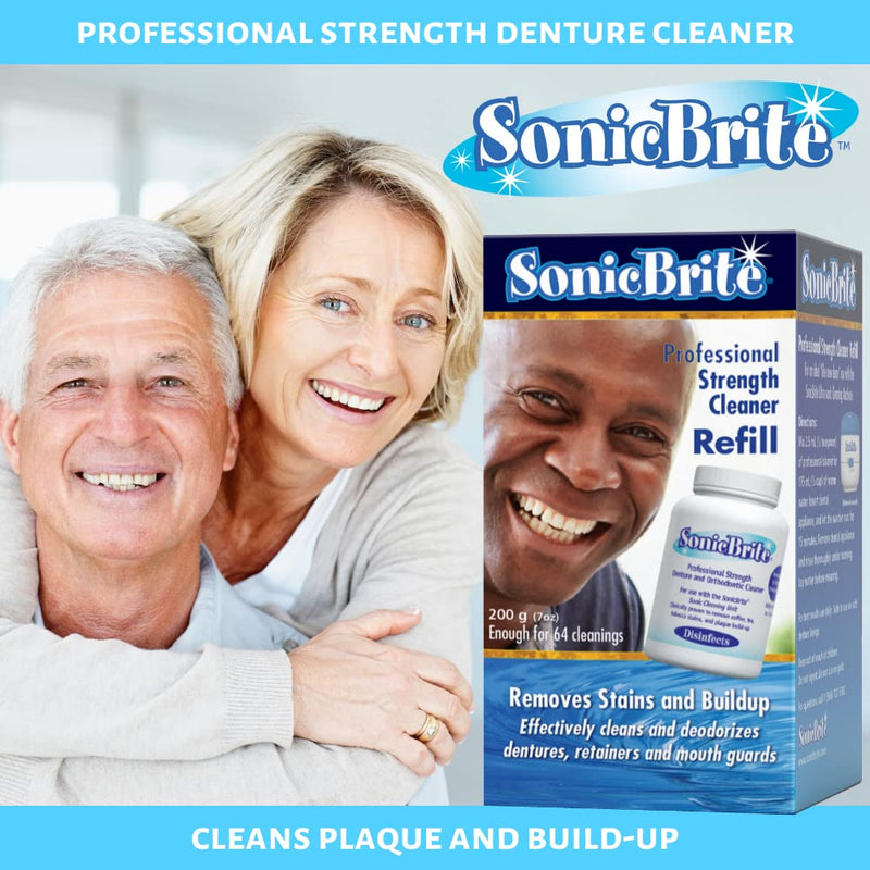 High Intensity Dental Cleaning Powder — Freshen Your Dentures, Retainers, Night Guards and Aligners — Powerful Formula Removes Stains, & Plaque