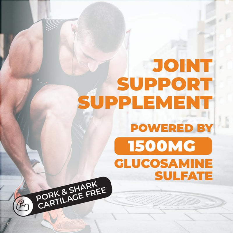 [Australia] - Glucosamine Sulfate 1500mg Joint Support Supplement. Cartilage, Bone & Joint Health. Antioxidant Properties. Aids Inflammatory Response. Occasional Discomfort Relief for Back, Knees & Hands. 120 Count 120 Count (Pack of 1) 