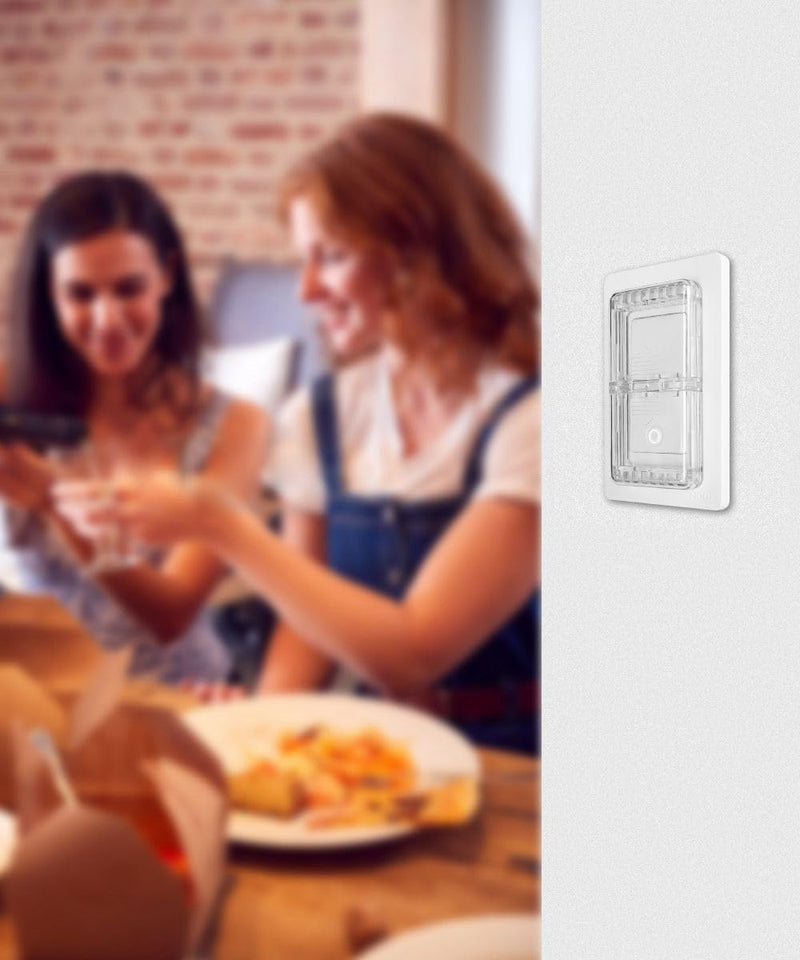 [Australia] - Light Switch Guard for Screwless Wall Plate, ILIVABLE Child Proof Self-Adhesive Rocker Switch Cover Prevents Kids or Accidental Turned On/Off Switch While Allowing Access (Clear, 1 Pack) 