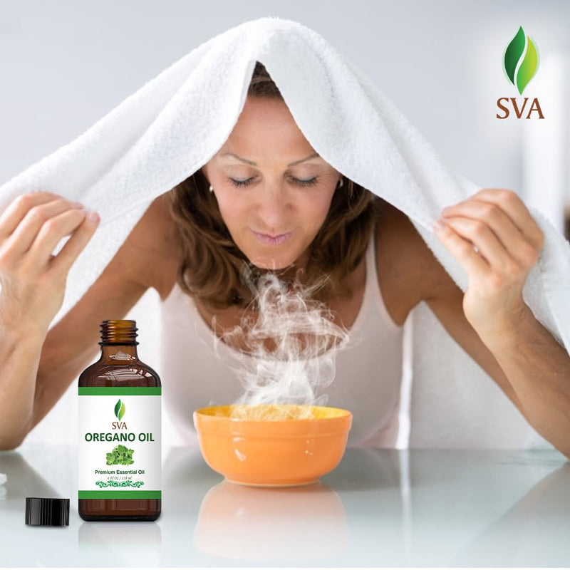 [Australia] - SVA Oregano Essential Oil 4 oz (118 ml) | Very Strong | Premium Essential Oil with Dropper for Diffuser, Dental care, DIY products & Massage 4 Fl Oz (Pack of 1) 