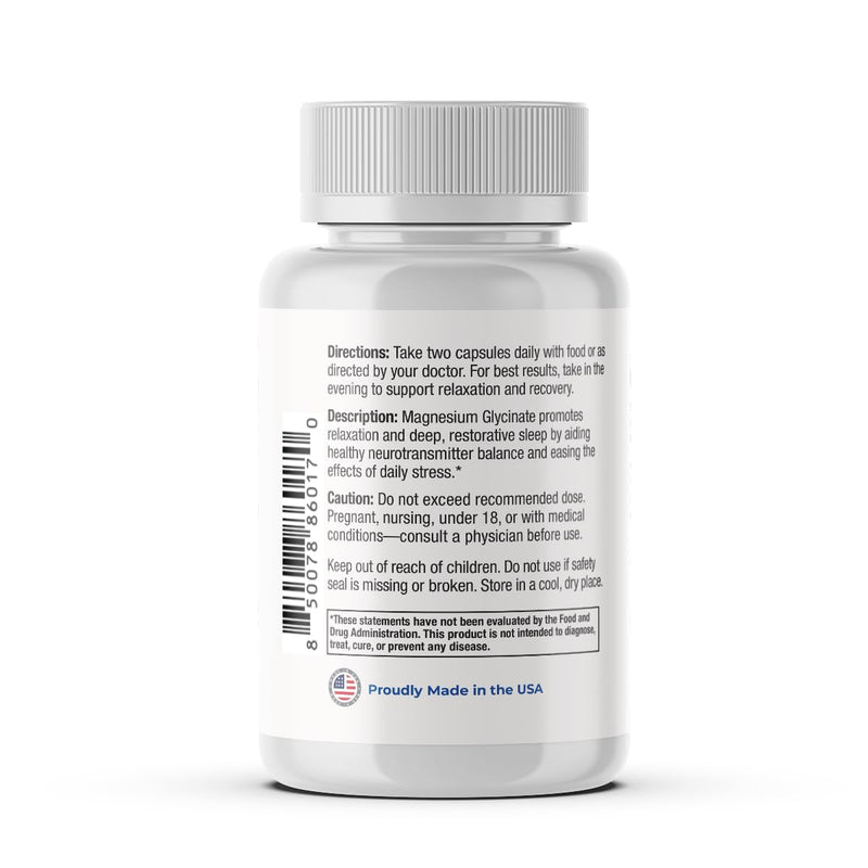 Magnesium Glycinate 150mg (60 Capsules, 3 Pack) | High Absorption Magnesium Supplement for Sleep, Stress & Muscle | Chelated, Gentle on Stomach | Vegan Capsules, Non-GMO
