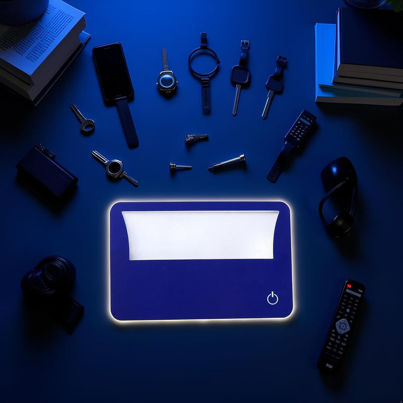 Credit Card Magnifying Glass, Reading Magnifying Glass LED Credit Card Book, Small Prints Newspaper Magnifier Sheet Reading Magnifiers Sheet Visual Impairment Aids