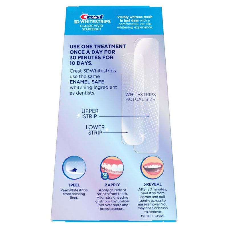[Australia] - Crest 3D Whitestrips Whitening Starter Kit ‚Äì Teeth Whitening Kit, 10 Treatments, Each with 1 Upper/1Lower, 20 Strips ‚Äì Crest 3DWhite Teeth Whitening Strips 