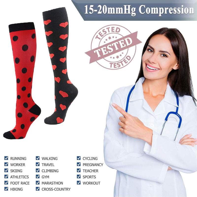 [Australia] - MQLSAERI 2 Pairs Compression Stockings for Men and Women, Graduated Compression Socks from 15-24mmHg, Compression Socks for Running, Travel, Flying, Varicose Veins, Nurses-405 