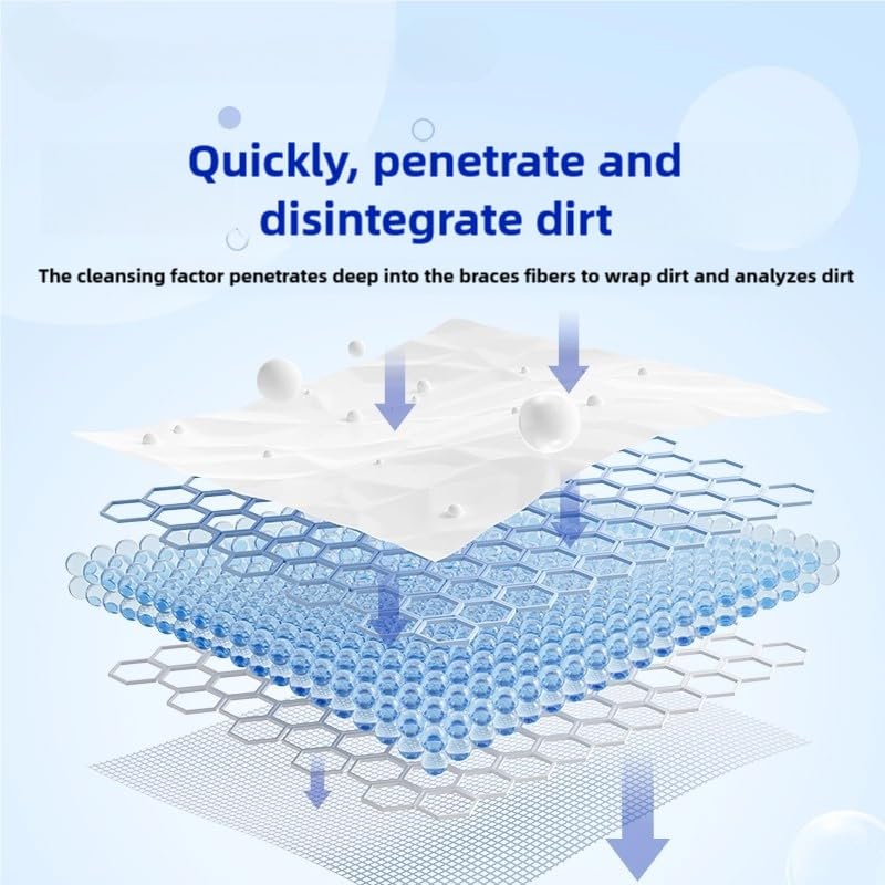 YANDY Braces Cleaning Foam,Cleaner Compatible Invisible and All Clear Aligners & Retainers,Fights Bad Breath,Comes with soaking box-70ml