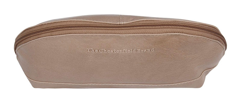 Chesterfield Brand Toiletry Bag TORINO | Made Of Leather | Large Cosmetics Case For Men And Women For Travel (Off White)