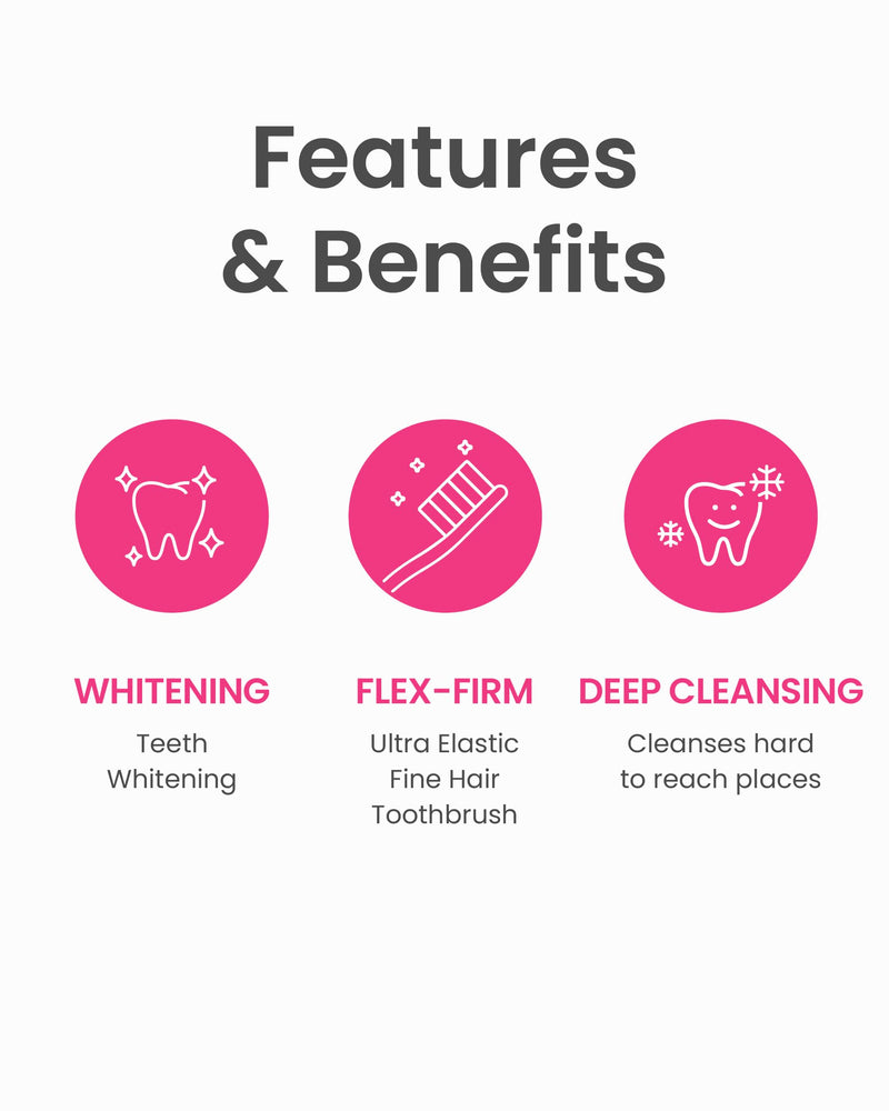 Euthymol Whitening Toothbrush (White, 6 Count) - Soft Dual-Tension Bristles | EUTHYMOL Whitening Toothbrush (White, 6 Count) - Premium Soft Dual-Tension Bristles. Advanced Plaque Removal, Stain Reduction White