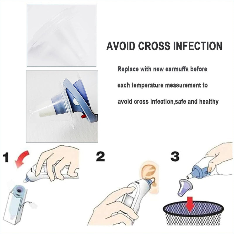 [Australia] - Disposable Ear Thermometer Probe Covers - 1000pcs Upgraded Version Thermometers Lens Filters Refill Caps for All Braun Thermometer Digital Thermometer Protective Cover for Baby Adults Kids Infant 1000 pcs 