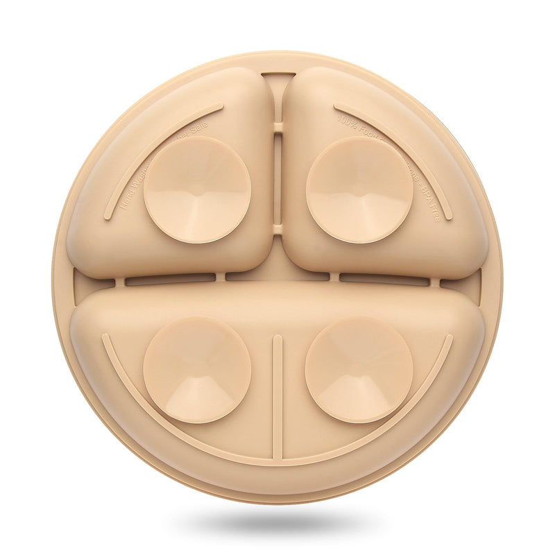 [Australia] - Suction Plates for Baby 3 pack, Stay Put Divided Toddler Plates, 100% Food Grade Silicone Baby Plates, BPA Free, Baby Feeding Supplies, Microwave & Dishwasher Safe 