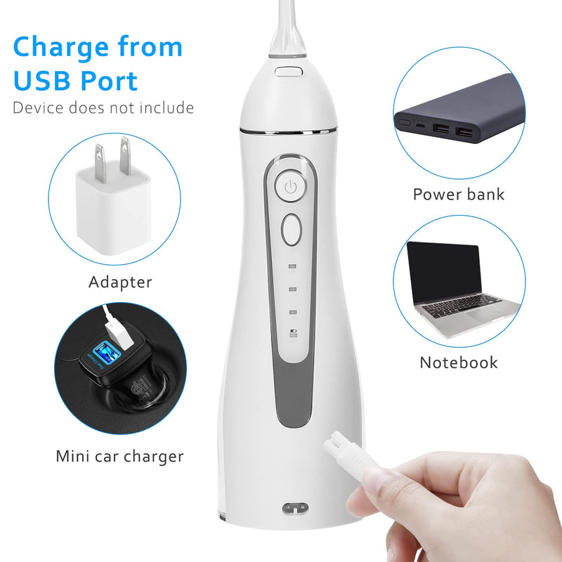 [Australia] - Water Flosser Charger for Nicwell, COSLUS, Oralfree, Nicefeel, MOSPRO, Aquasonic, Tovendor, Hangsun, Initio, McNaval, Zerhunt and Cremax Oral Irrigator 1 Pack White 