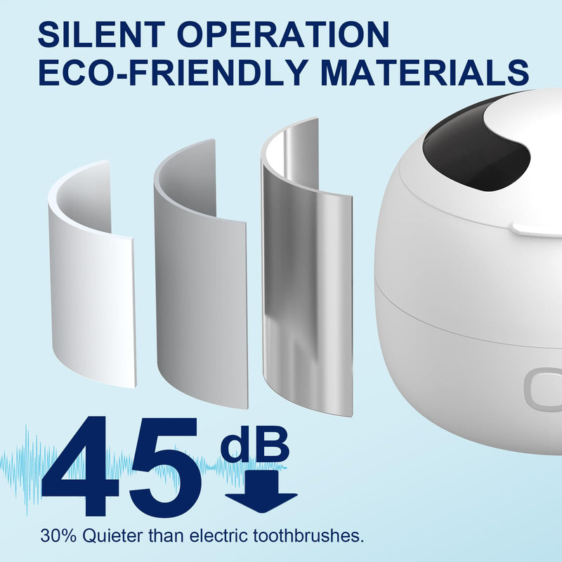 [Australia] - 2025 Ultrasonic Retainer Cleaner Machine ‚Äì 45kHz Retainer Cleaner for Night Guards, Mouth Guards, Dentures ‚Äì 24W Dental Ultrasonic Cleaner with 4 Modes, 200ML ‚Äì Great Gift for Braces Users White 