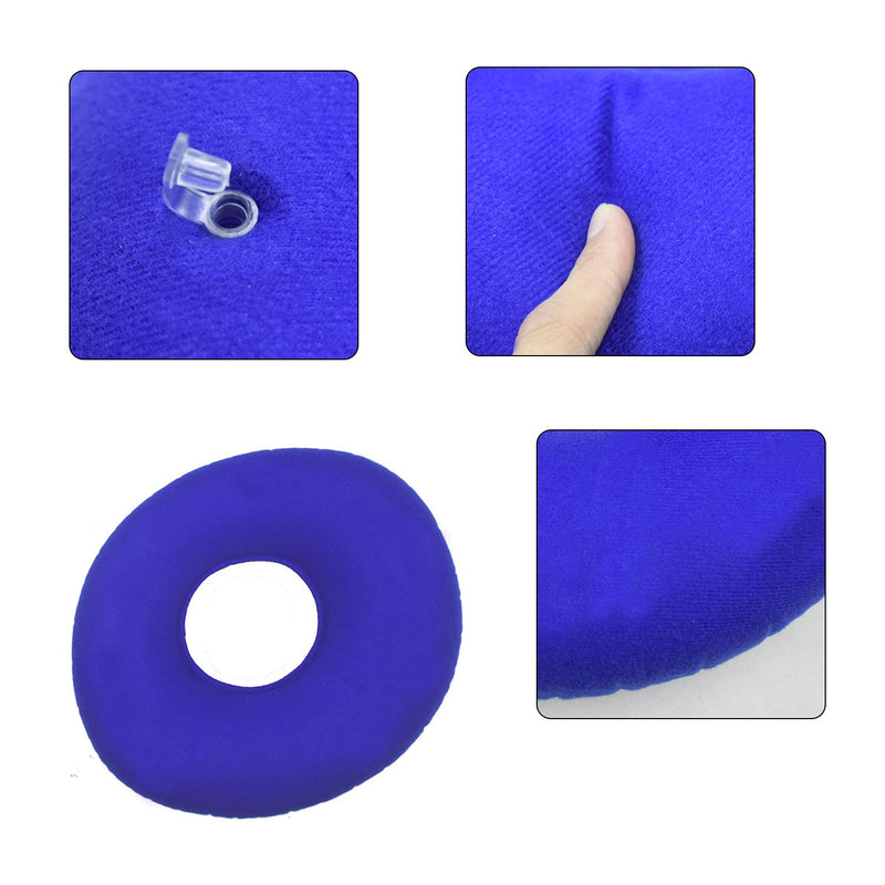 [Australia] - Butt Round Pillow for Tailbone Pain, Pillow Flocked Fabric Air Pillow for The Home, Office,Hiking,Camping,Traveling,Napping,Desk Rest,Neck & Lumbar Support 