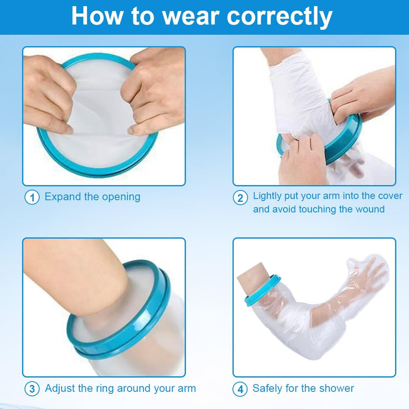 [Australia] - Waterproof plaster protection arm children, arm cast protection to keep wounds dry, arm protector cover, bandage protection arm shower protection for bathing shower, for broken arms, wrists, hands 