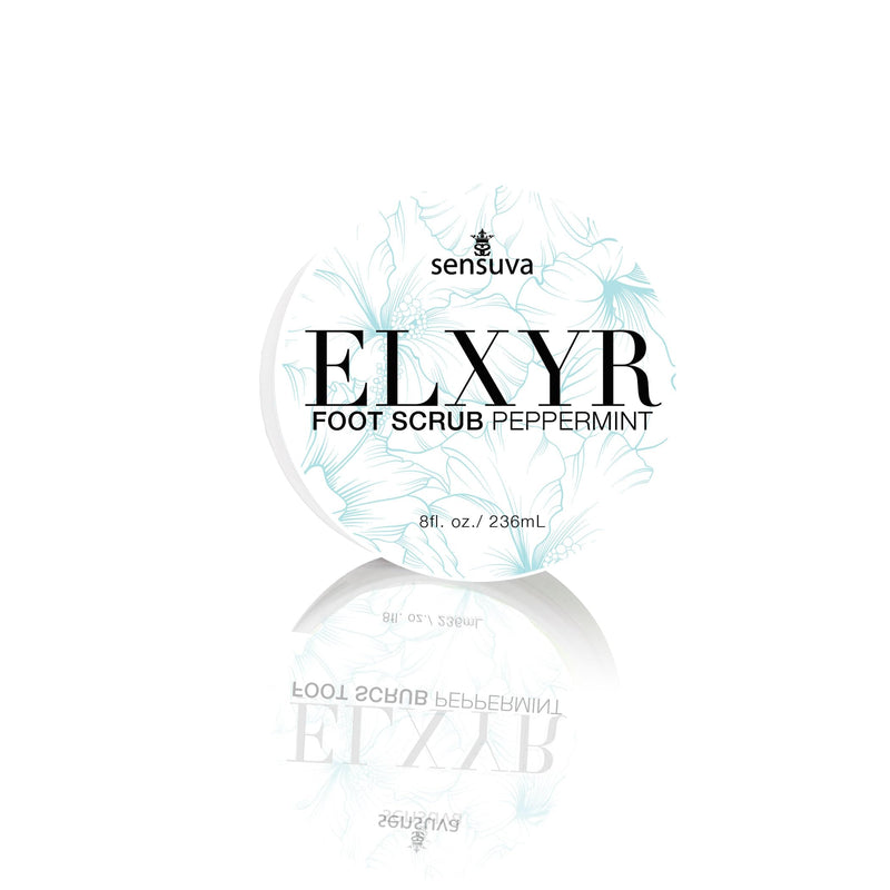 [Australia] - Sensuva ELXYR Foot Scrub | Peppermint | Foot Exfoliator, Great for Cracked Heels, Pedicures, Dead Skin Remover, Exfoliant for Calluses, Moisturizer for Dry Skin - 8 Oz 