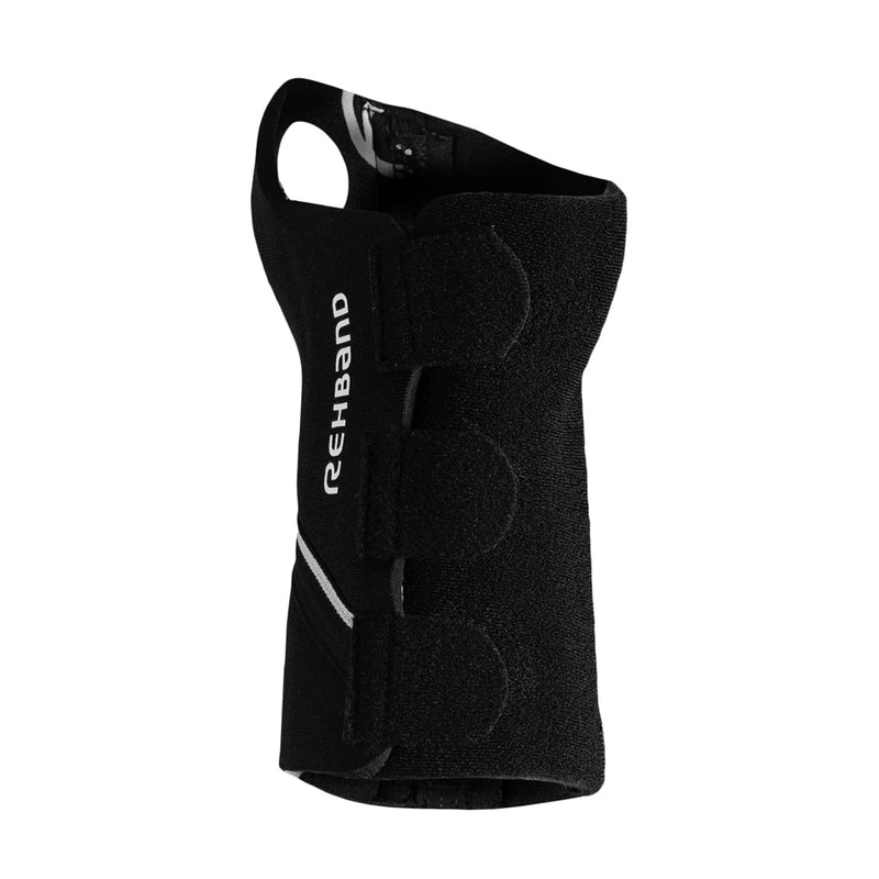 Rehband 5mm Wrist Brace in Neoprene/SBR, 1 x Wrist Splint with Adjustable Aluminum Splint for Right/Left, Supports Wrist during sports & daily life, Colour:Black, Size:Small/Medium, Side:Right S/M - Right Black