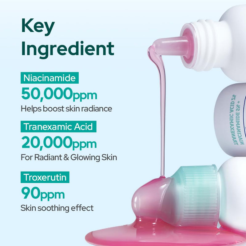 Dr. Belmeur Niacinamide/TXA Glow Serum (1.01fl oz) | Korean Skincare Radiance Serum with Niacinamide, Tranexamic Acid & Vitamin B12 for Balanced, Healthy-Looking Skin, Dark Spot