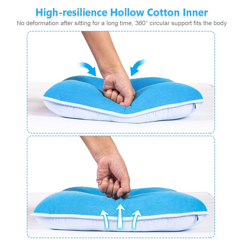 [Australia] - MESINURS Donut Butt Pillow, Anti-Decubitu Pad Bed Cushion, Pressure Nursing Pad for Bedridden, Elderly, Disabled, Pregnant (17"x17", Square) 17"x17", Square 