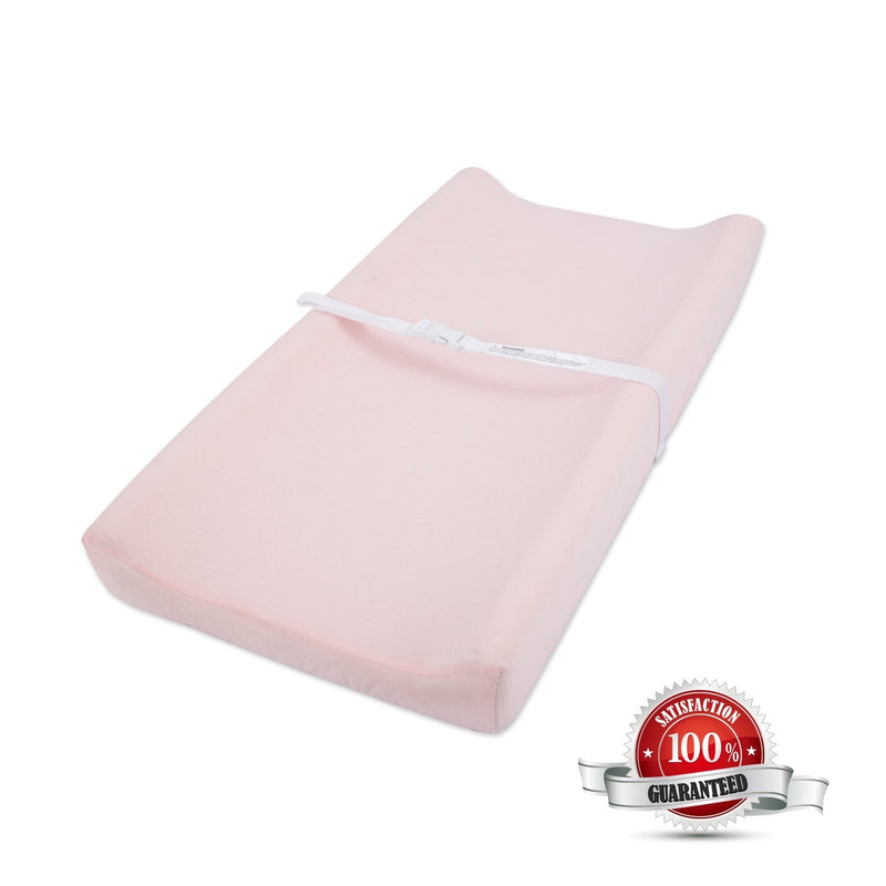 [Australia] - TILLYOU Changing Pad Cover Set in Soft Jersey Material - Fits 32"/34''x16" Contoured Pad for Babies,Peachy Pink & Lt Gray 2 Piece Assortment 2-pack Peachy Pink & Lt Gray 