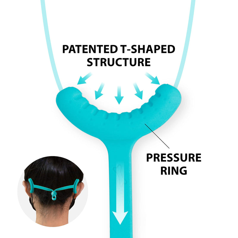 [Australia] - BONE Mask Tie (3 Packs), Face Mask Holder, Adjustable & Skin-Friendly Silicone Extender Strap, Ear Savers for Kids & Adults (Black) Black 