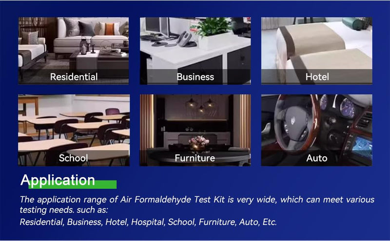 Air Formaldehyde (HCHO) DIY Test Kit - Used for Air Quality Testing, Detector Used for Home, Residential, Business, Hotel, Hospital, School, Furniture, Auto (Pack of 1) (3) 3