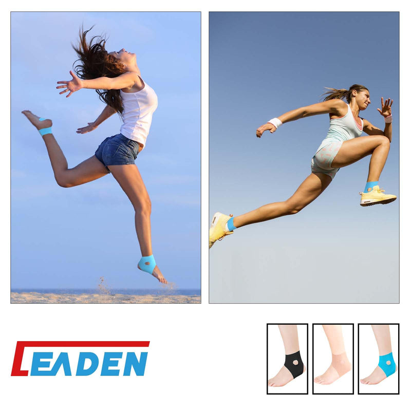 IEADEN Precut Kinesiology Tape, 20 Pcs - Ankle Support & Stability, Ankle Pain Relief - Waterproof & Elastic, Breathable Hypoallergenic Latex-Free Tape, Blue