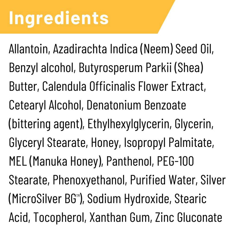 Absorbine Silver Honey Rapid Wound Repair Ointment 2oz Tube, Medical Grade Manuka Honey & MicroSilver BG 2 oz, Single - PawsPlanet Australia