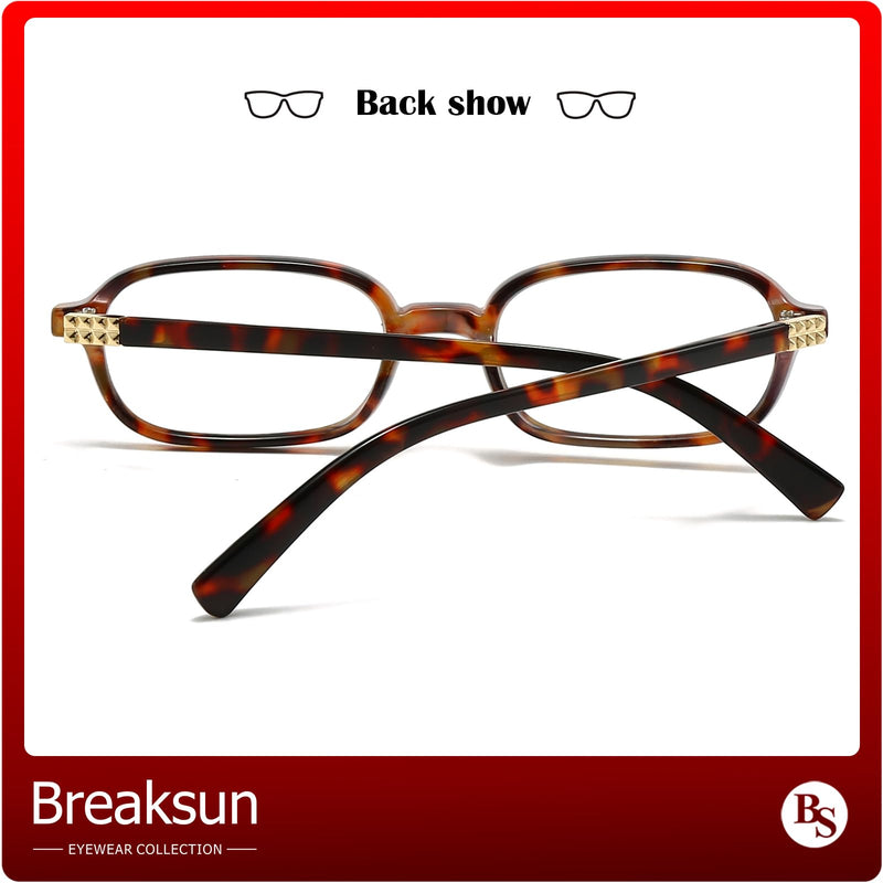 [Australia] - Retro Rectangle Glasses for Women Men Small Square Blue Light Blocking Glasses Vintage Eyeglasses A1 Tortoise 50 Millimeters 