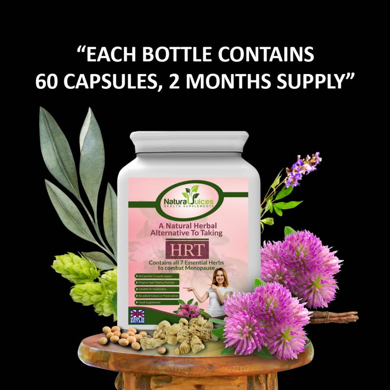 Herbal HRT for Women 60 Vegan Capsules Hot Flushes Dryness Night Sweats Mood Changes Joint Pain Brain Fog (1) 1