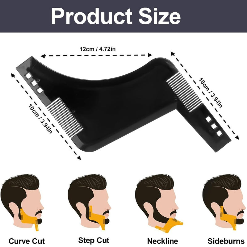 [Australia] - AVRUYPI Beard Apron for Beard Design with Beard Stencil, Bavoir de Rasage Barbe, Tablier de Barbe, for Barber, Hairdressing Salon, Gift for Husband Men 
