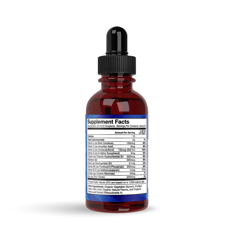 Feel Great Vitamins Organic Multivitamin Liquid Drops for Toddlers & Kids | Daily Essential Nutrients for Healthy Growth | No Iron, Sugar-Free | USDA Organic, Vegan, Non-GMO, Gluten-Free | 2 Fl Oz