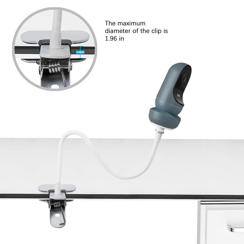 [Australia] - Baby Monitor Mount for Owlet Cam 2, Owlet Cam Smart Baby Monitor,Owlet Duo and Arlo Cameras, Owlet Camera Stand(15.7in Gooseneck Clip) Gooseneck shape clip 