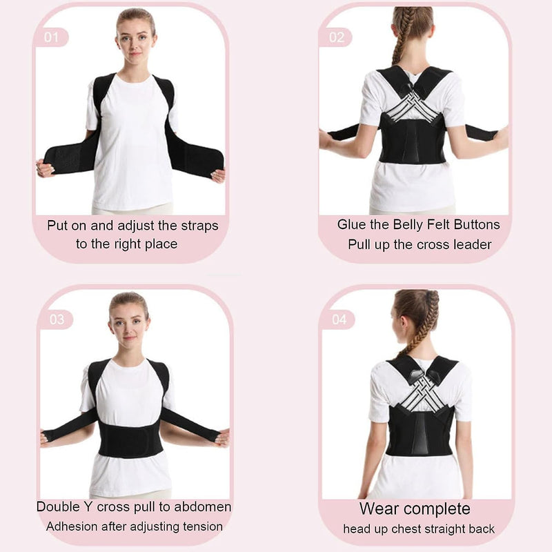 [Australia] - Adjustable Back Posture Belt, Posture Corrector for Women and Men, Back Support Complete for Spine and Shoulder, Provides Neck and Shoulder Pain Relief,XL XL 