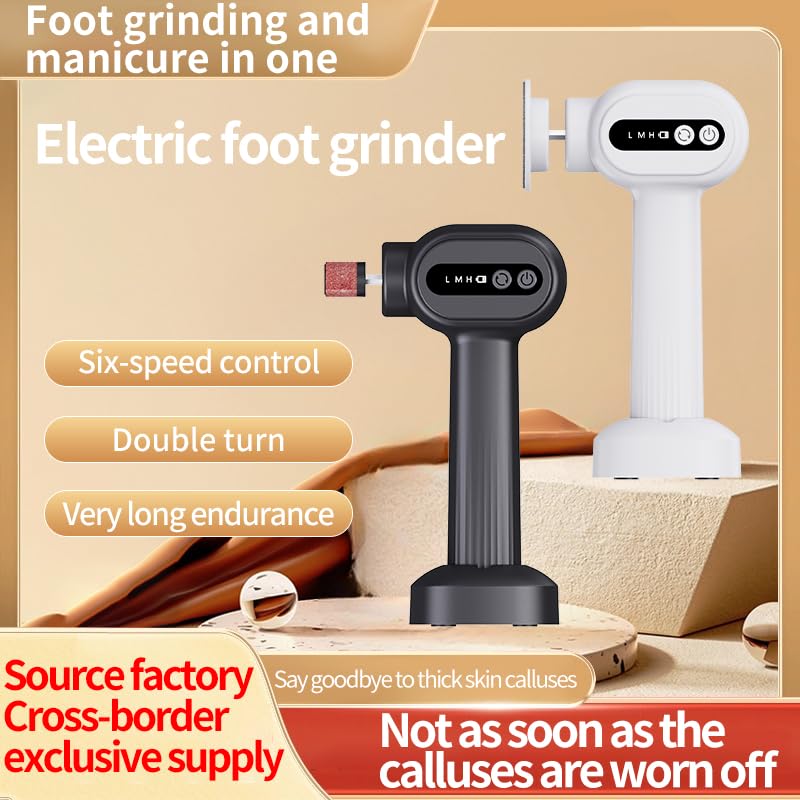[Australia] - Electric Callus Remover for Feet - Rechargeable Cordless Pedicure Tool with 6 Speeds & 20 Sandpaper Discs, Professional Dead Skin Remover for Cracked Heels,Electric Foot File(Black) Black 
