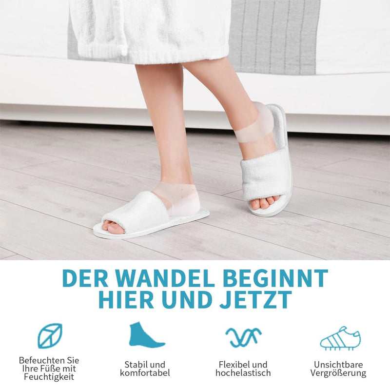 [Australia] - 2 piece combination package heel protection, silicone heel protection, heel pad, suitable for heel pain, dry cracks, plantar fasciitis, heel spurs, swollen ankles, transparent1112 