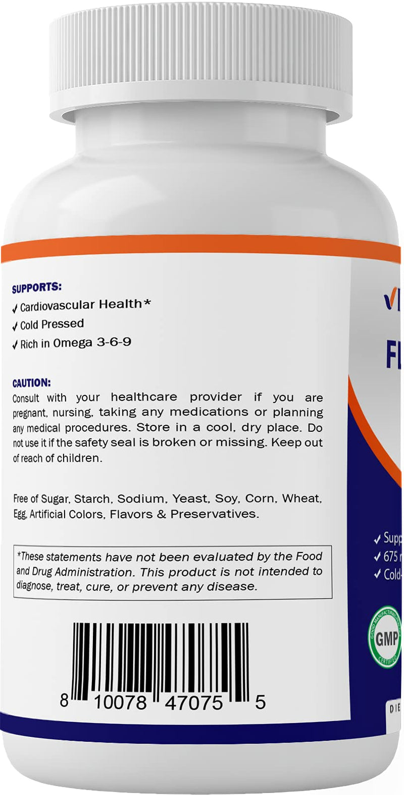 [Australia] - Vitamatic Flaxseed Oil 1200 mg ‚Äì 120 Softgels Cold-Pressed Flaxseed Oil with 675 mg ALA Omega-3 ‚Äì Supports Heart Health & Overall Wellness 