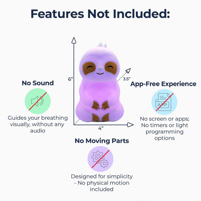[Australia] - Mindsight 'Breathing Buddha' Slow-It-Down Sloth Guided Visual Meditation Tool for Mindfulness | Slow Your Breathing & Calm Your Mind for Stress & Anxiety Relief | Perfect for Adults & Kids Multicolor 