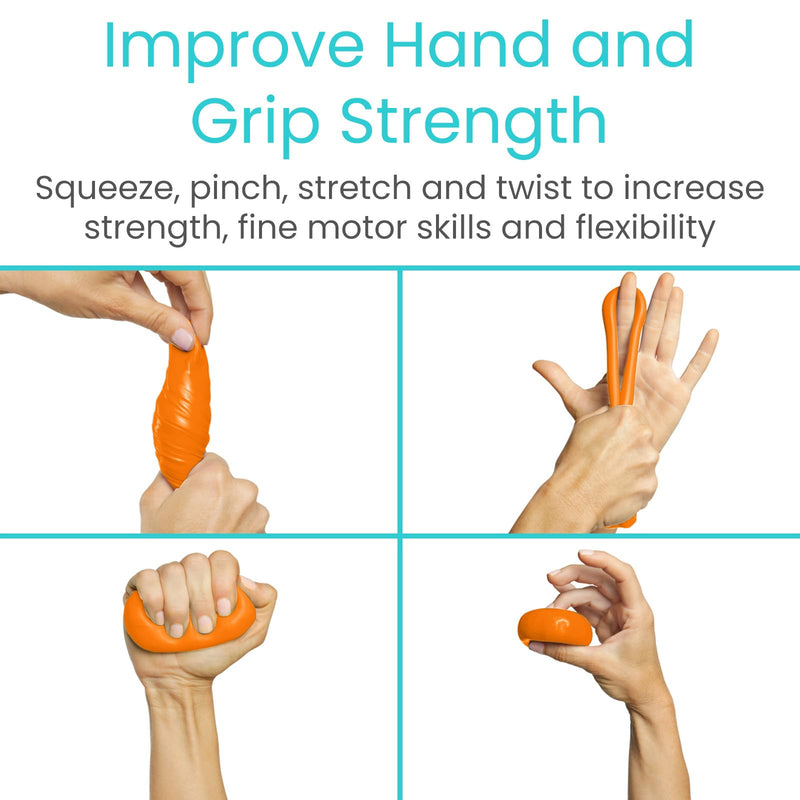[Australia] - Vive Therapy Putty For Adults, For Hand Therapy (2 Pack) - Occupational Sensory Stress Relief Tools - for Physical Exercise, Finger Pain, Grip Strength, Rehab, Arthritis, Forearms, Fidgeting, Motor Skills X-Soft (Orange) 