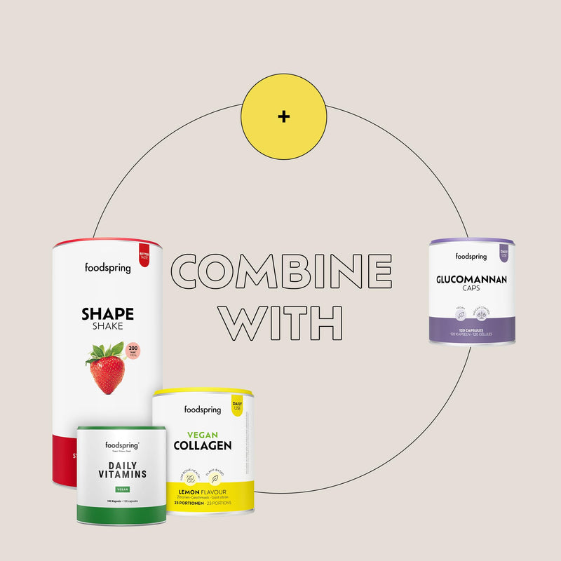 [Australia] - foodspring - Glucomannan capsules 3000 mg per daily dose - Konjac root extract 120 vegan capsules for full weight control - 100% plant-based satiety capsules to support weight loss 