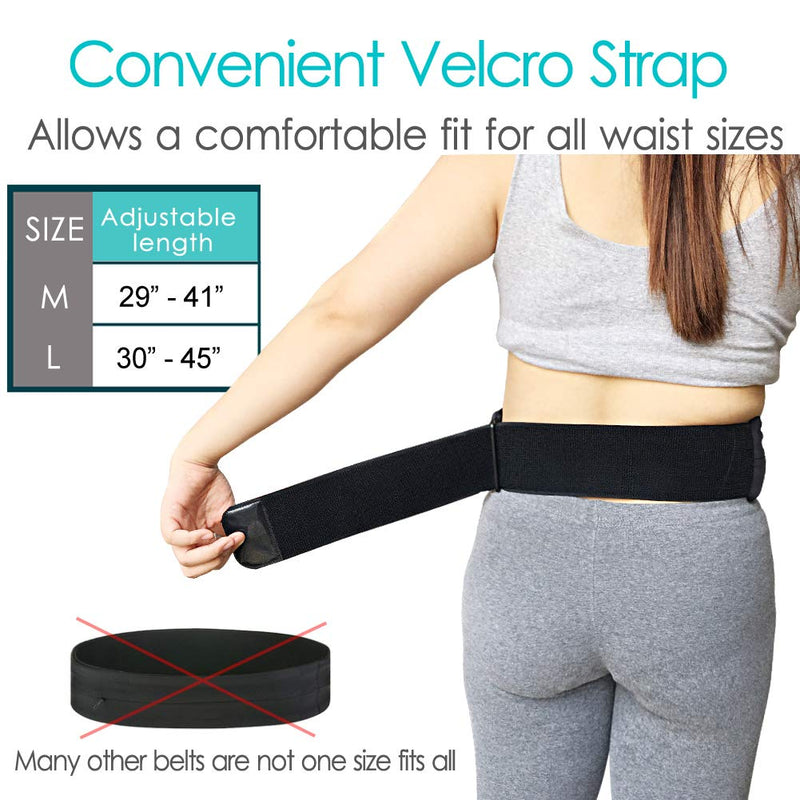 [Australia] - PD Belt Peritoneal Dialysis Catheter Holder Comfortable Protector with Slits Pouch for Secure G J Feeding Tube Accessories Men Women Black Medium (Pack of 1) 