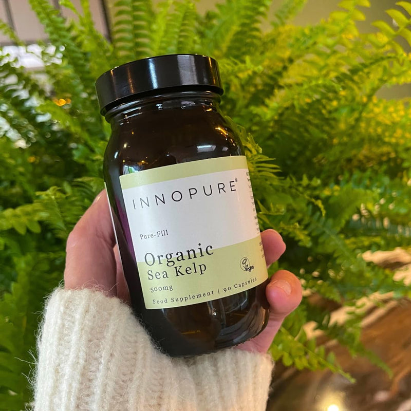 INNOPURE Organic Sea Kelp 500mg – Pure-Fill (No Fillers or Binders), 435mcg of Iodine Supplement per Capsule, Soil Association Certified, UK Made, 90 Capsules (3 Month Supply) 90 count (Pack of 1)