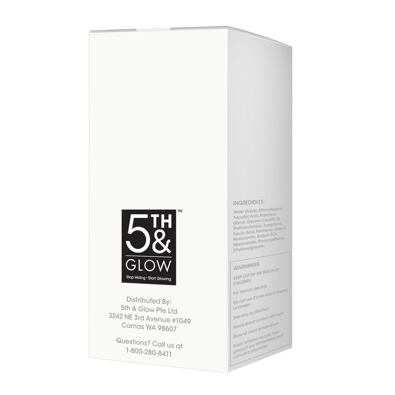 Glowic - Vitamin C Serum for Dark Spots and Fine Lines - Hyaluronic Acid | Antioxidant Serum, Dark Spot and Tone Support, Ferulic Acid and Niacinamide, Morning and Night, Cruelty-Free