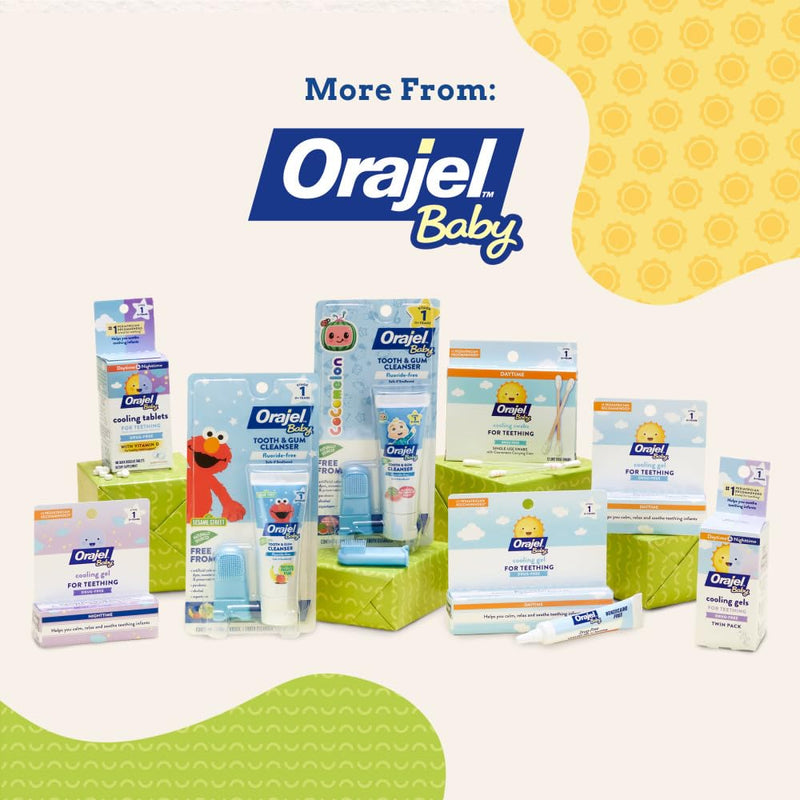 [Australia] - Orajel Baby Cooling Tablets for Teething with Vitamin D, 100 Quick Dissolve Tablets,White 