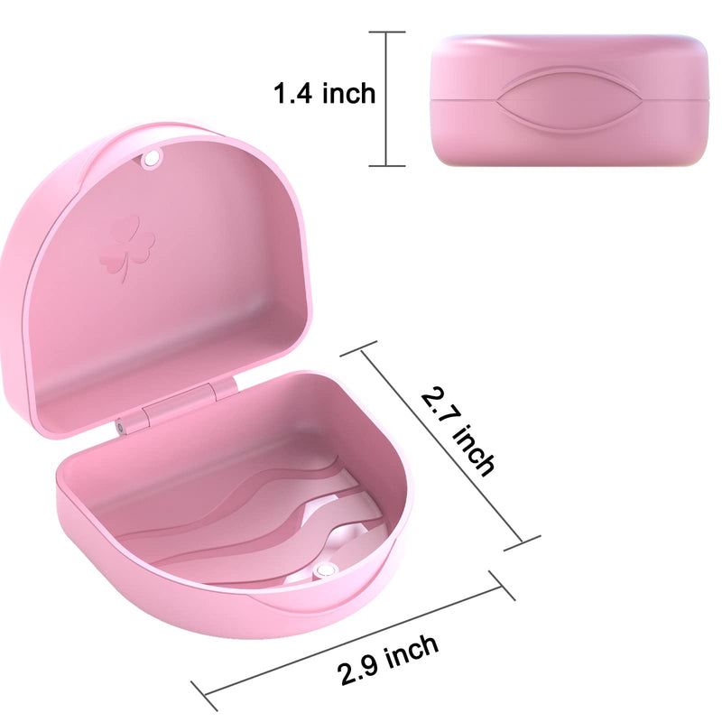 [Australia] - Braces box, braces box, braces box, grinder splint box, for storing braces or dentures, 1 piece orthodontic box (pink). Pink 2 