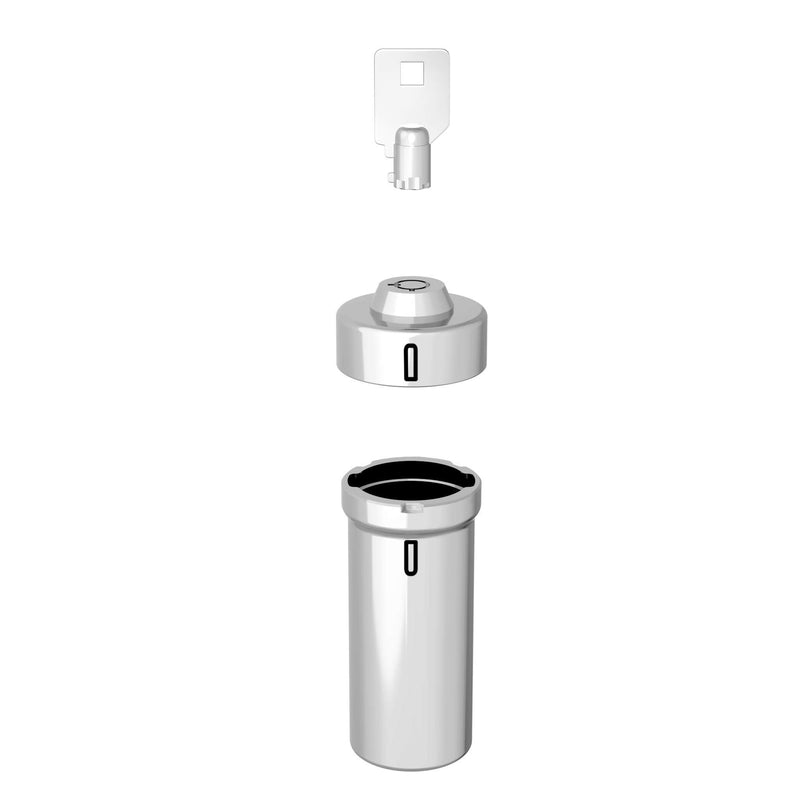 Ezy Dose Pill Box and Medicine, Vitamin Container, Safe for Money & Travel Items, Stainless Steel, 2 Keys with Lock Silver Large