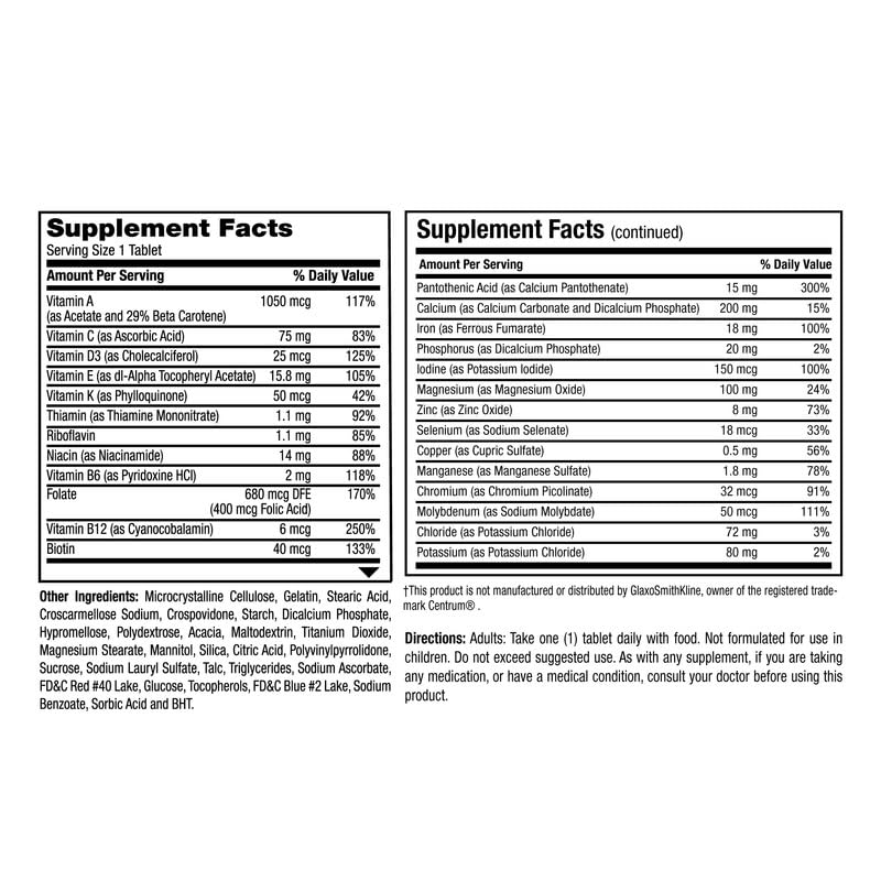 Earth's Splendor Womens Multivitamin Immune Metabolism Biotin Minerals | Overall Wellness Multimineral Metabolism Immune Vitamins A C D E K B6 B12 Biotin 120 Tablets Women's Multivitamin