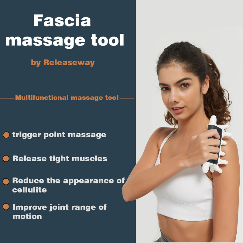 [Australia] - Fascia Massage Tool for Trigger Points, Tissue & Cellulite - Pressure Point & Guasha Facial Tool (Patent Pending) 