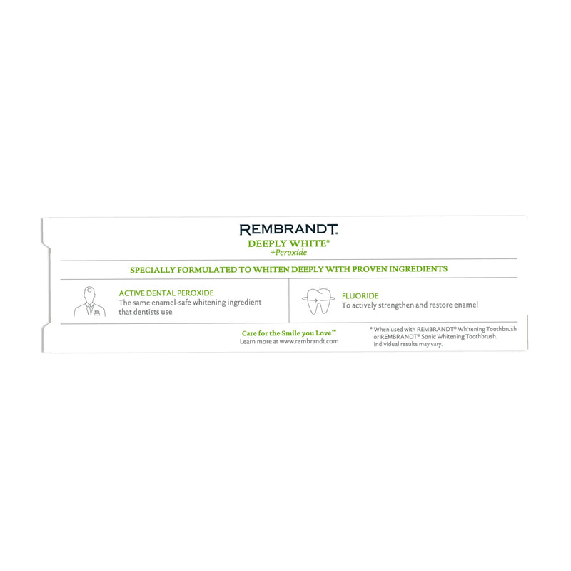 [Australia] - Rembrandt Deeply White + Peroxide Whitening Toothpaste, Fresh Mint Flavor, 2.6 Ounce (Pack of 2) 2.6 Ounce (Pack of 2) 