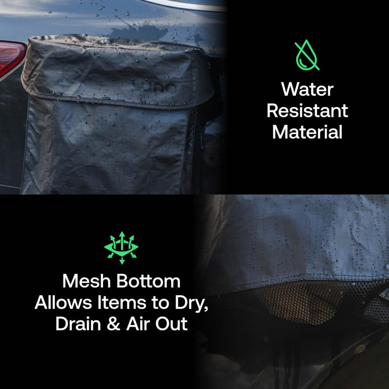 LUNO Magnetic Shoe Bag – Outdoor Car Camping Shoe Storage with Quick-Dry Mesh & Strong Magnetic Mount | Water-Resistant Boot Bag & Gear Organizer for Van Life, Adventures & Wet Gear (Black) Black